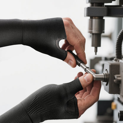 CMC Thumb Compression Sleeve for industrial work, providing support while allowing full finger dexterity